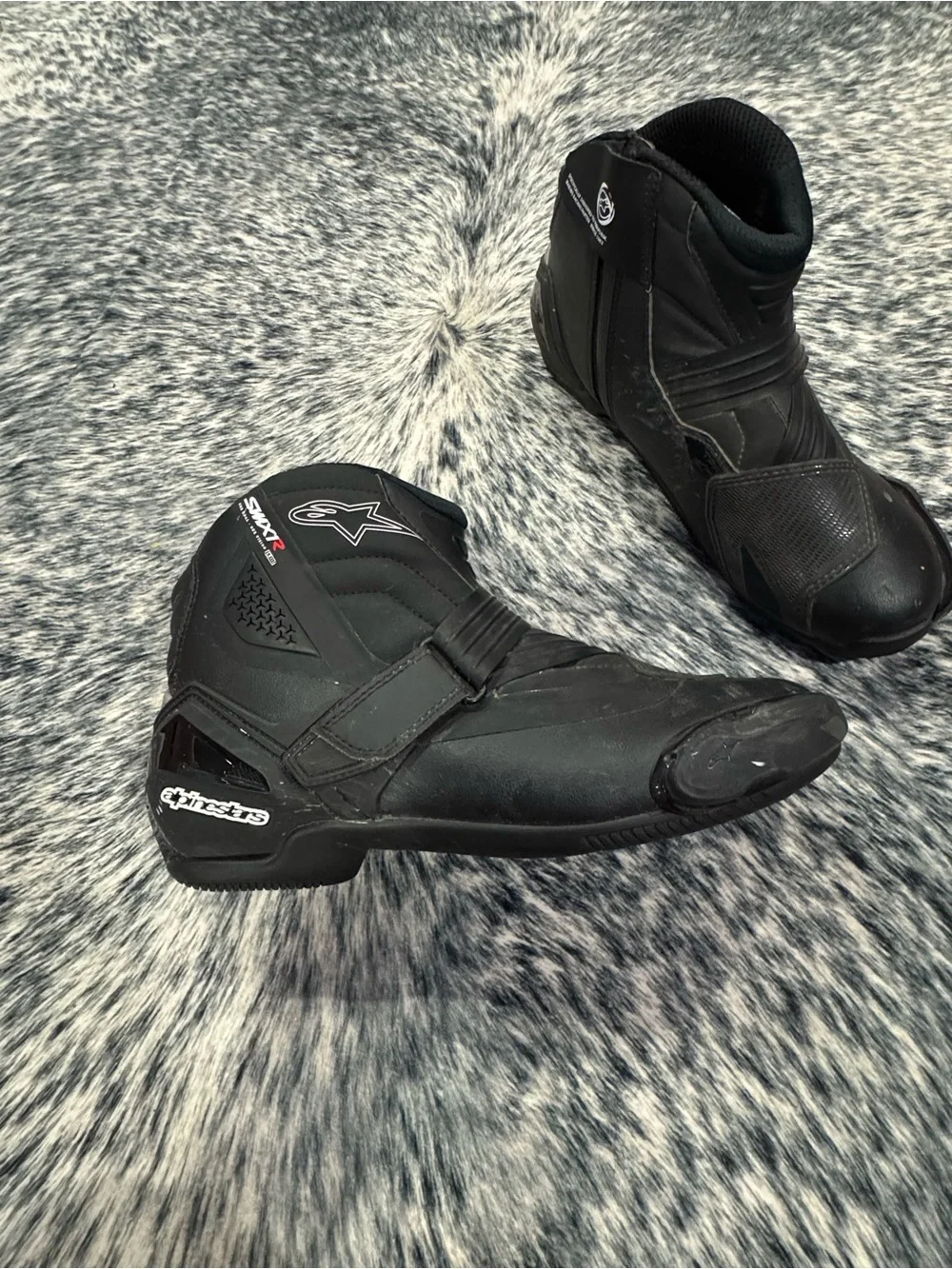 Alpinestars Black Men’s Motorcycle Riding Boots - Mid-High Ankle